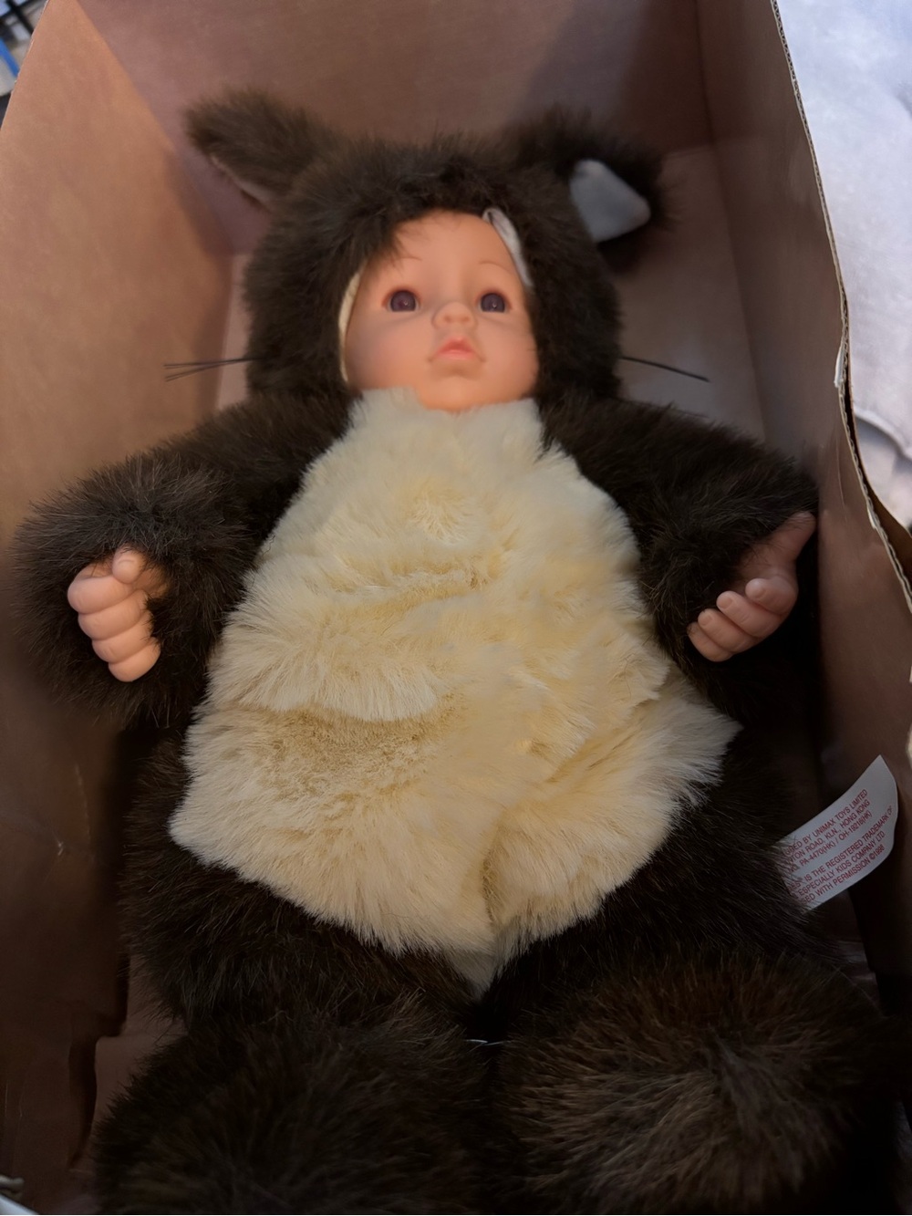 🐿️ Vintage Anne Geddes Baby Squirrel 15 inch Doll - Unused in box